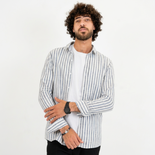 قميص شبابي مقلم - (X-Large)