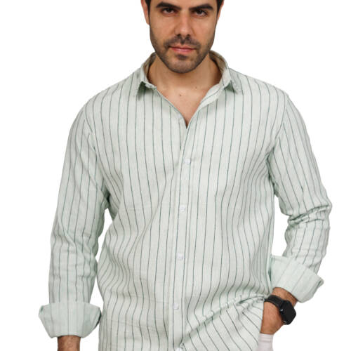 قميص رجالي مقلم - (X-Large)