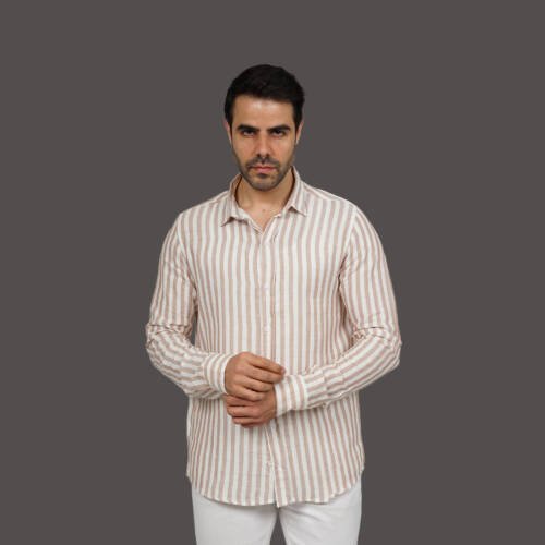 Men’s Striped Long-Sleeve Shirt